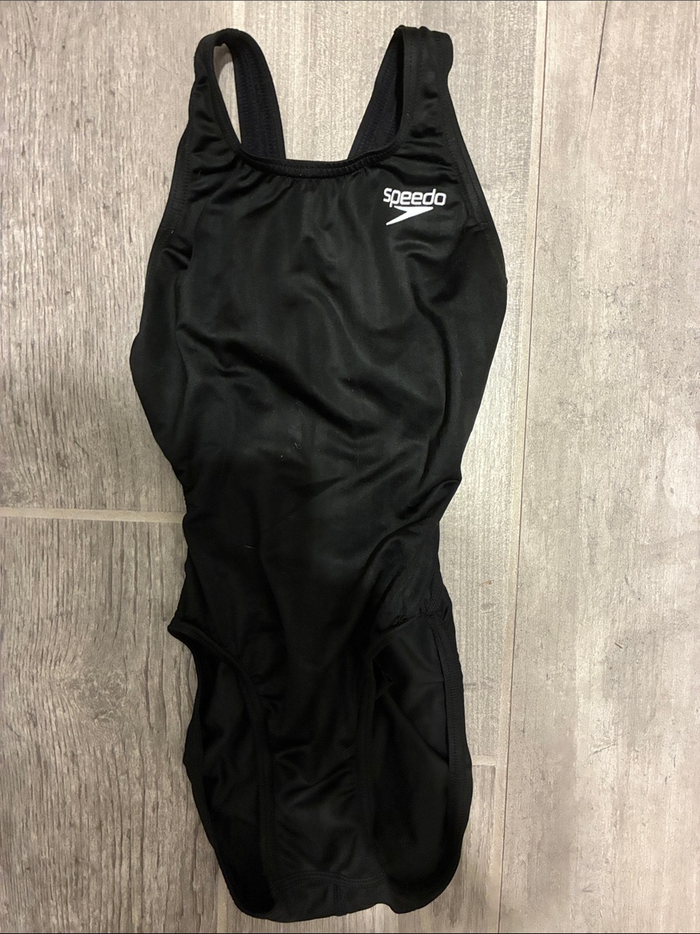 Speedo Aquablade - size 18 - girls U12 Black One-Piece Training Swimsuit
